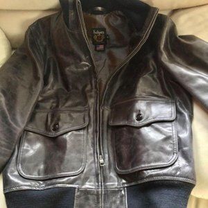 Schott MA-1 Navy blue leather BNWT